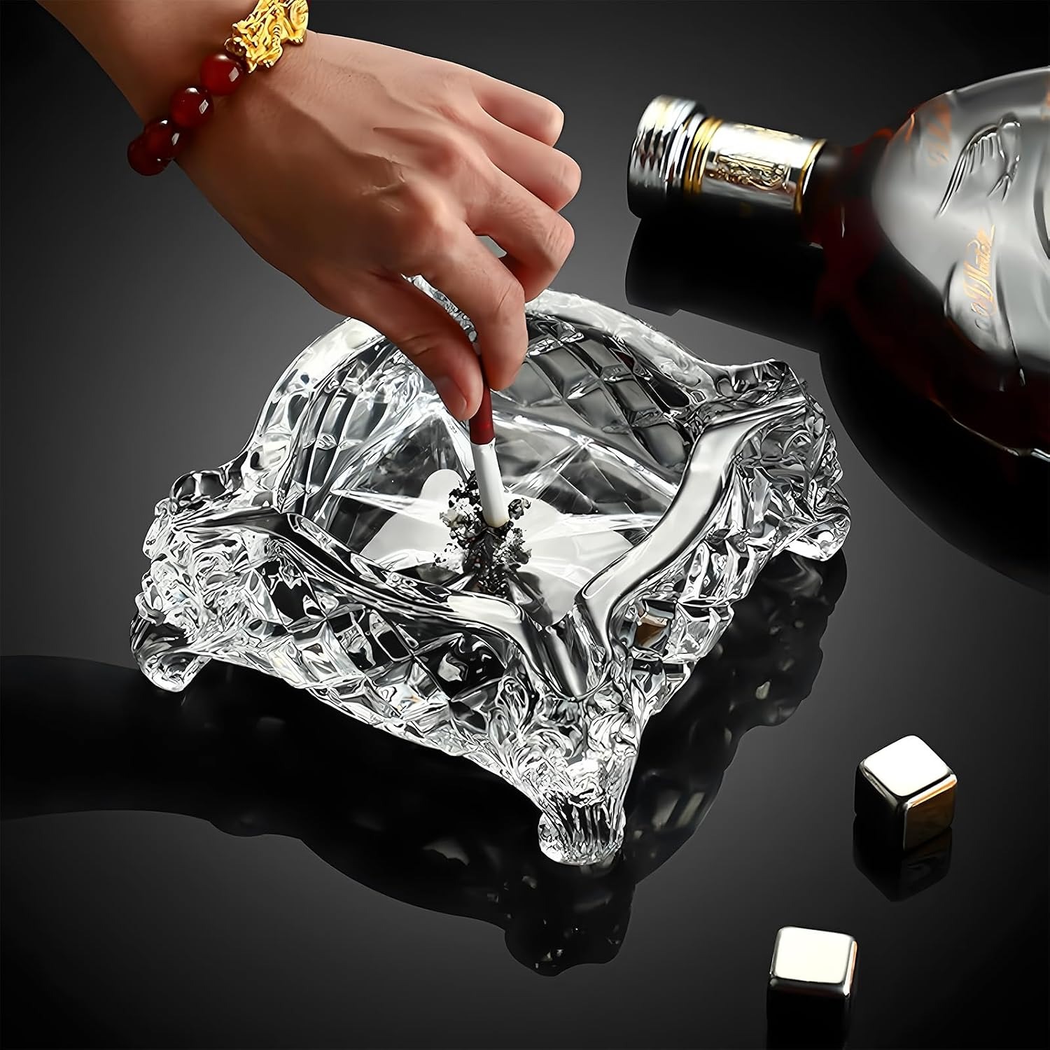 Paysky Square Glass Cigar Ashtray