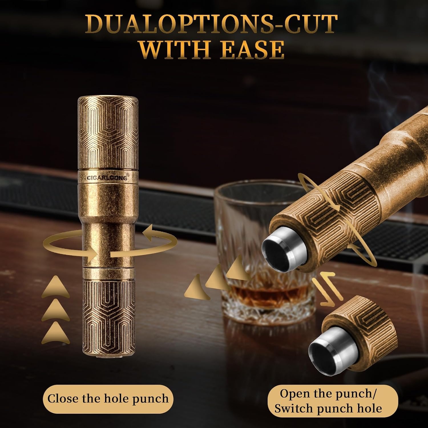 CIGARLOONG Double Blade Cigar Punch: image 3