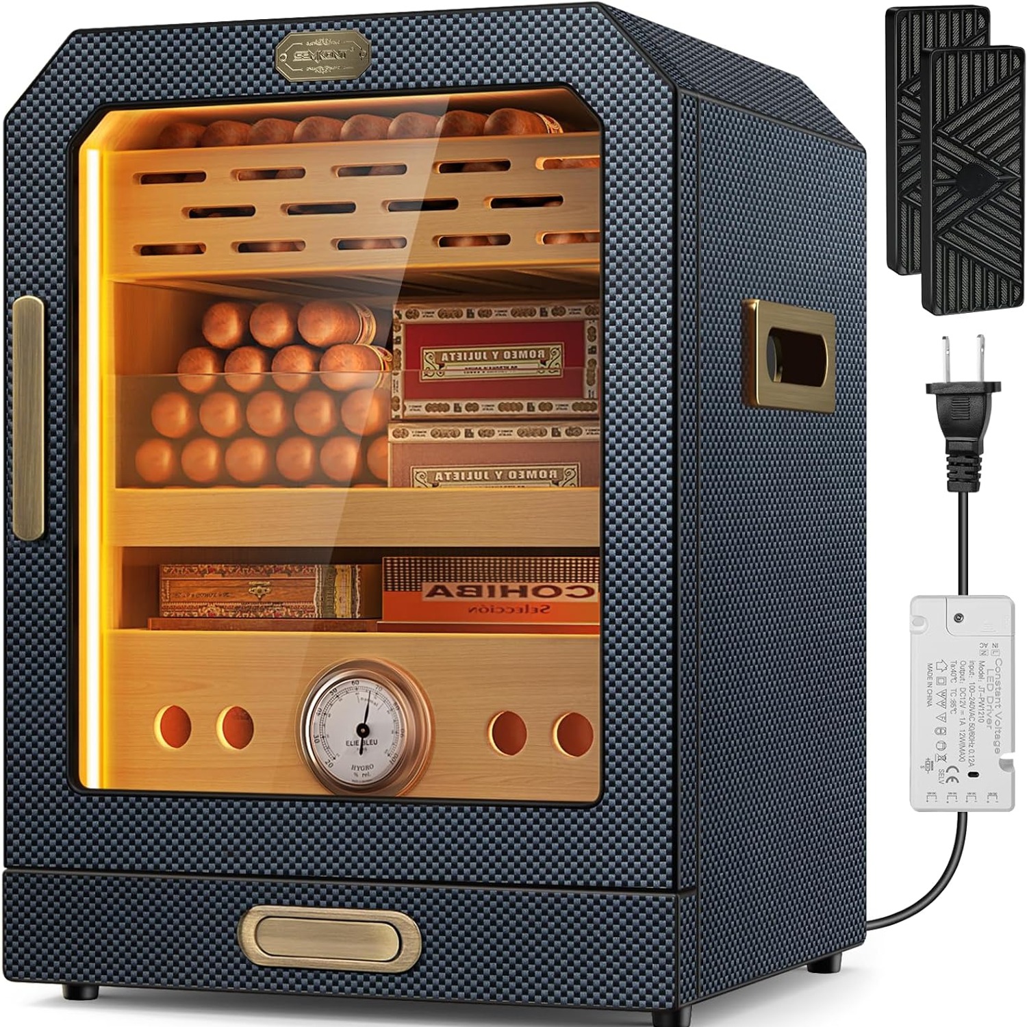 Lighted Display Humidor Cabinet with Magnetic Glass Door: image 8