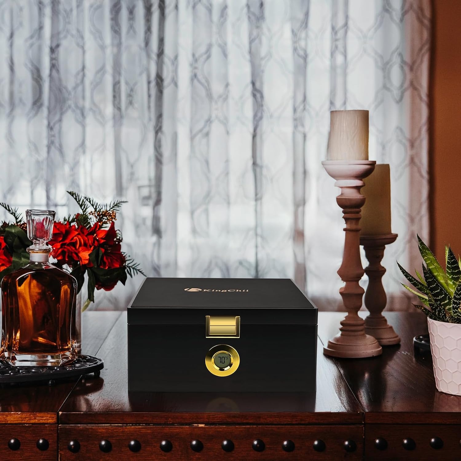 KingChii Electric Humidor 3L Temperature Controlled Cigar Cabinet: image 4