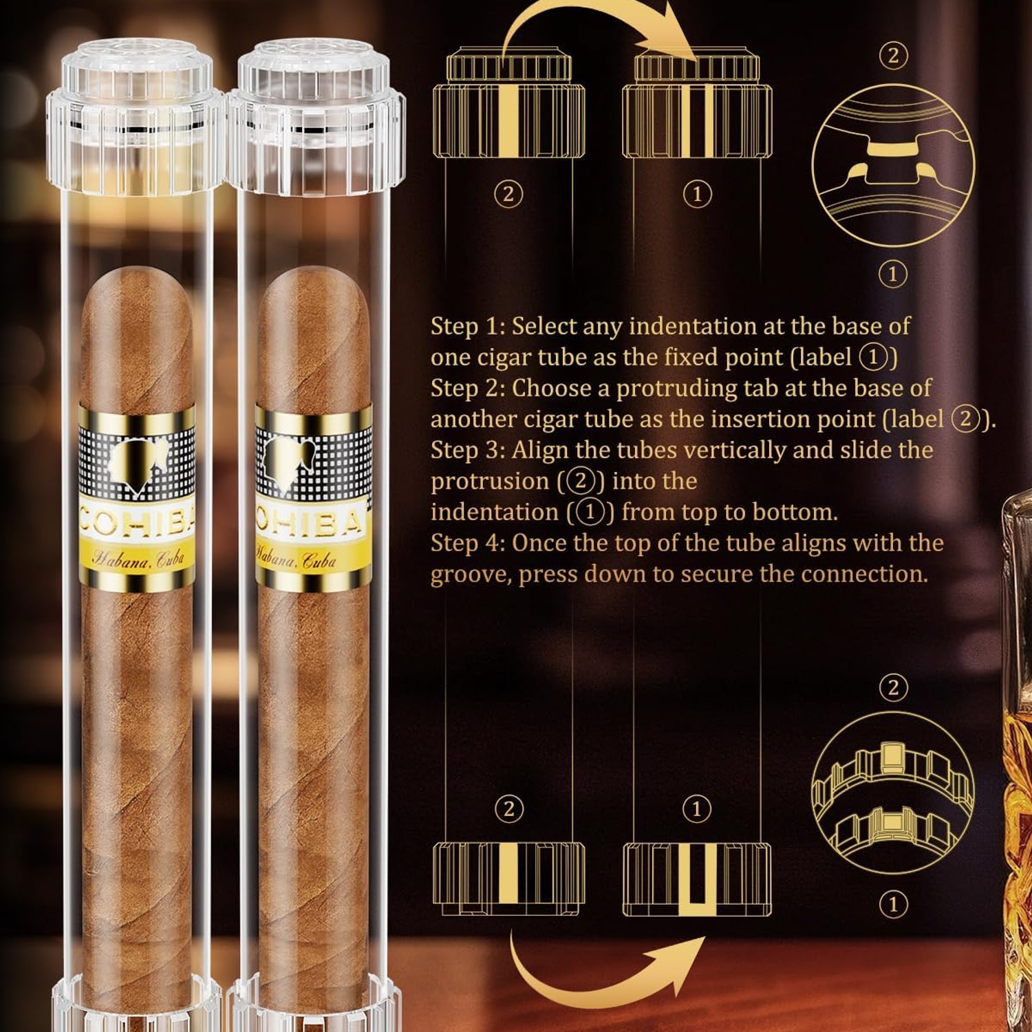 FANKAI Detachable Cigar Humidor Tubes (Set of 3): image 3